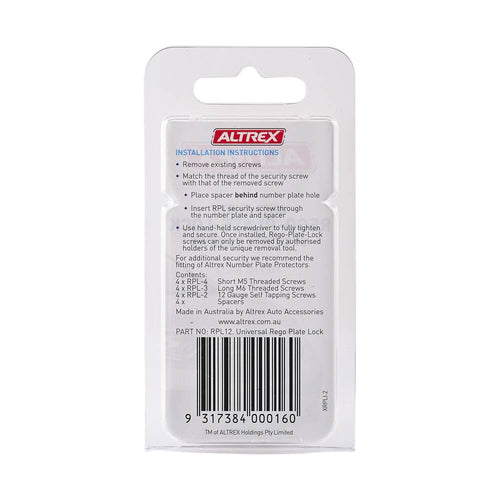 Altrex Rego Plate Locks - Anti Theft 12 Pack RPL12